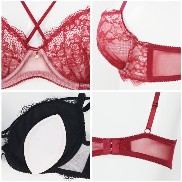 アイラッシュレース ブラショーツセット CDEFカップ