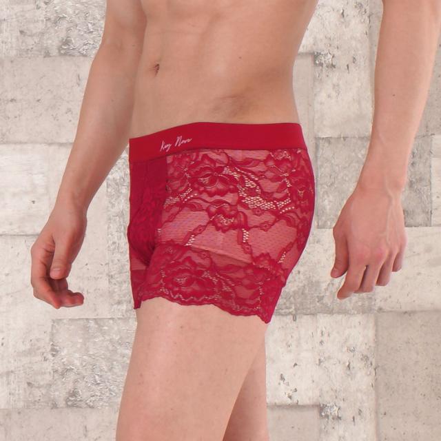 メンズ 総レース ボクサーパンツ 下着 男性用 レーシー 前閉じ ボクサーパンツ エレガント おしゃれ 高級感 送料無料
