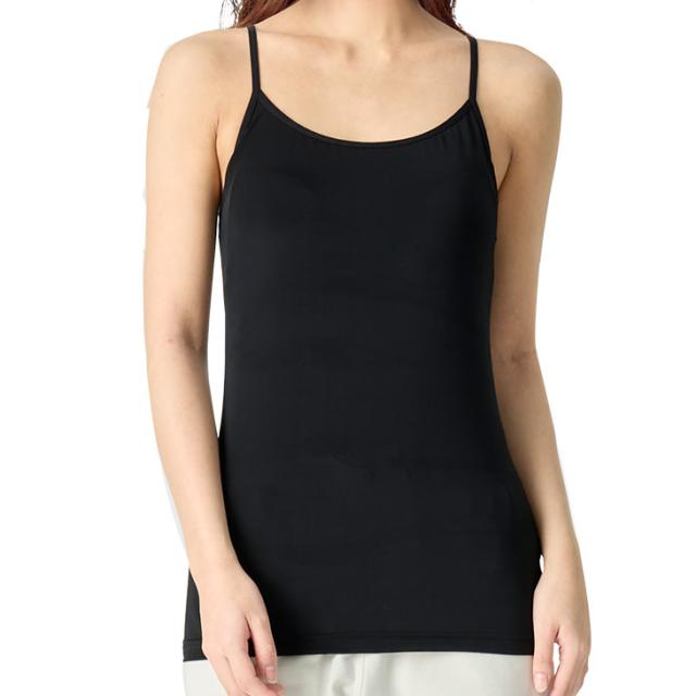 2WAYストレッチ カップつき インナー キャミソール 伸縮性あり ニット 涼しい 涼感  無地 レディース メール便送料無料