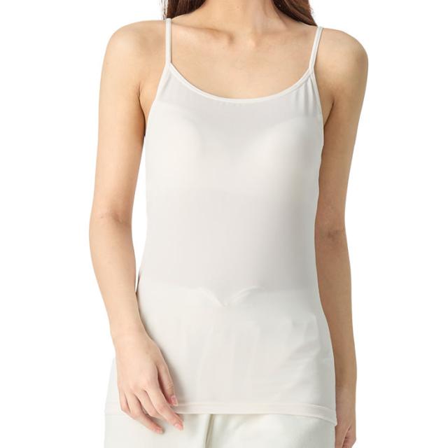 2WAYストレッチ カップつき インナー キャミソール 伸縮性あり ニット 涼しい 涼感  無地 レディース メール便送料無料