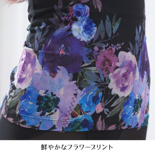 ボディシェイパー ボディスーツ 補正下着 フラワープリント 花柄 レディース M-LLサイズ