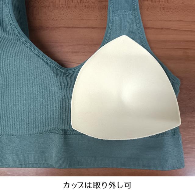 リブタイプ ノンワイヤーブラジャー おやすみブラ スポーツブラ ワイヤレスブラ ナイトブラ レディース M-3Lサイズ