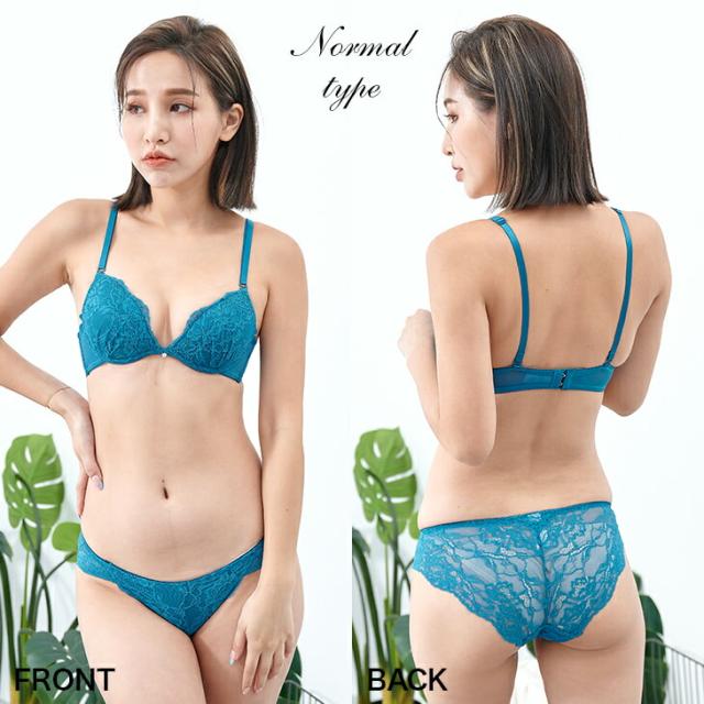 ブラショーツセット 育乳 Tバック タンガ いくにゅう 補正ブラ 総レースブラセット 花柄ブラセット