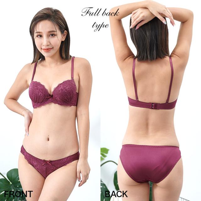 ブラショーツセット 育乳 いくにゅう 補正ブラ 総レースブラセット 花柄ブラセット