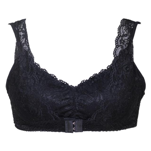 ノンワイヤーブラ 総レース ノンストレス 育乳 ナイトブラ フロントホック