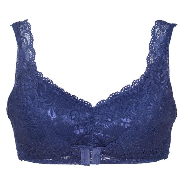 ノンワイヤーブラ 総レース ノンストレス 育乳 ナイトブラ フロントホック
