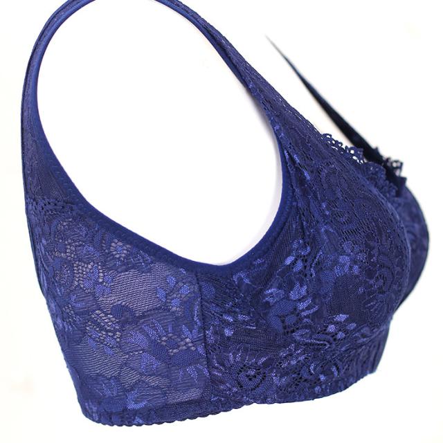ノンワイヤーブラ 総レース ノンストレス 育乳 ナイトブラ フロントホック