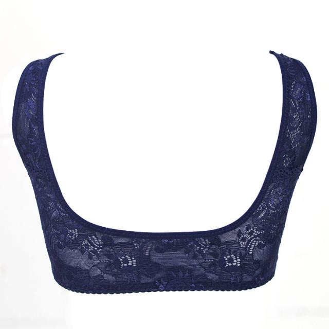 ノンワイヤーブラ 総レース ノンストレス 育乳 ナイトブラ フロントホック