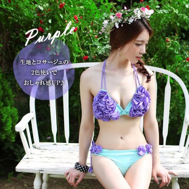 水着 ビキニ 花柄 花がら 花びら AKB こじはる コジハル 小嶋陽菜 バンドゥビキニ