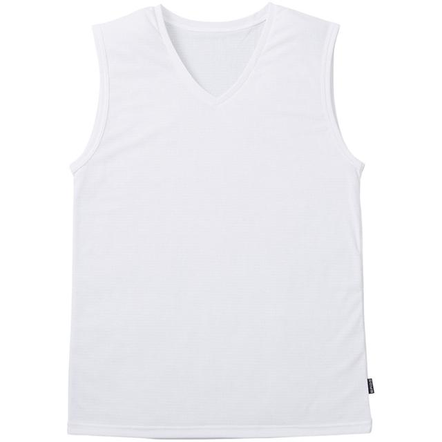 ワコール ブロス BROS メンズ 下着 肌着 男性用 メンズシャツ タンクトップ ノースリーブ GL3311 ML インナー 無地 吸放湿性 吸汗速乾 通気性 抗菌防臭 環境配慮素材 Vネック