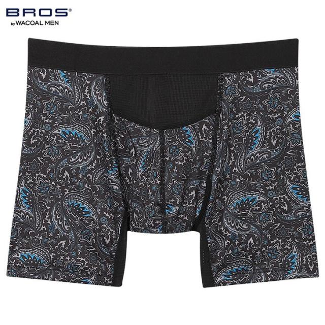 ワコール ブロス BROS メンズ 下着 男性用 前開き ボクサーパンツ gt3061 吸汗速乾 フロント快適設計 肌あたり軽減設計 インナー パンツ ペイズリー柄