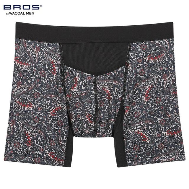 ワコール ブロス BROS メンズ 下着 男性用 前開き ボクサーパンツ gt3061 吸汗速乾 フロント快適設計 肌あたり軽減設計 インナー パンツ ペイズリー柄