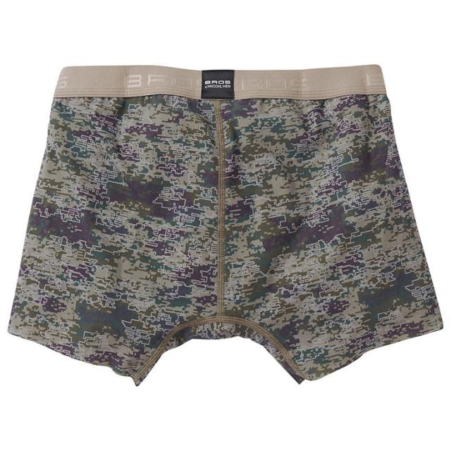 ワコール ブロス BROS メンズ 下着 男性用 前閉じ ボクサーパンツ GT3371 カモフラージュ柄 カモフラ柄 迷彩 レトロPOP フィットする 吸汗速乾