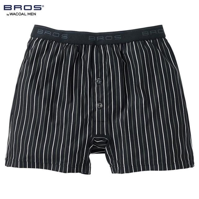  ワコール ブロス BROS メンズ 下着 男性向け メンズ トランクス 前開き  GT4111 ML ストライプ ストレッチ素材 インナー パンツ