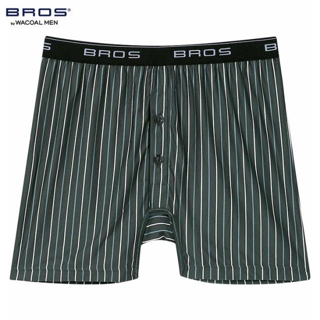  ワコール ブロス BROS メンズ 下着 男性向け メンズ トランクス 前開き  GT4111 ML ストライプ ストレッチ素材 インナー パンツ