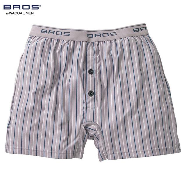  ワコール ブロス BROS メンズ 下着 男性向け メンズ トランクス 前開き  GT4111 ML ストライプ ストレッチ素材 インナー パンツ