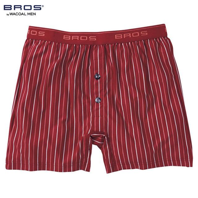  ワコール ブロス BROS メンズ 下着 男性向け メンズ トランクス 前開き  GT4111 ML ストライプ ストレッチ素材 インナー パンツ