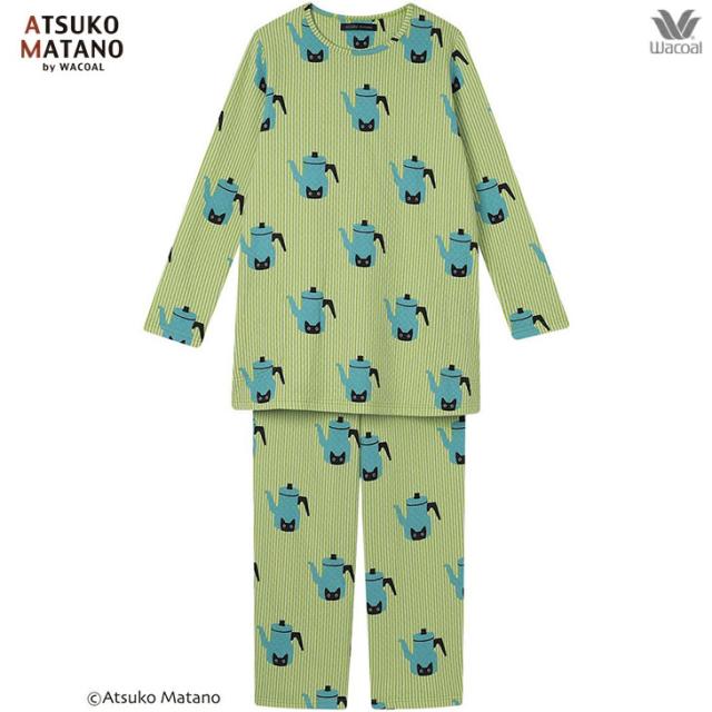 ワコール wacoal マタノアツコ ルームウェア hdw417 部屋着 パジャマ ナイトウェア パジャマ 長袖 秋冬 コットン