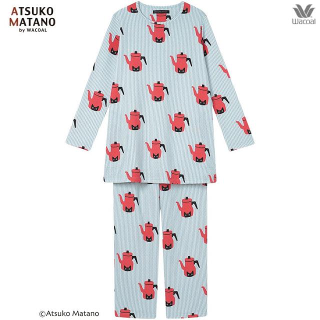 ワコール wacoal マタノアツコ ルームウェア hdw417 部屋着 パジャマ ナイトウェア パジャマ 長袖 秋冬 コットン