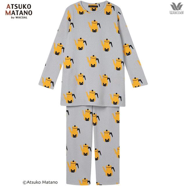 ワコール wacoal マタノアツコ ルームウェア hdw417 部屋着 パジャマ ナイトウェア パジャマ 長袖 秋冬 コットン