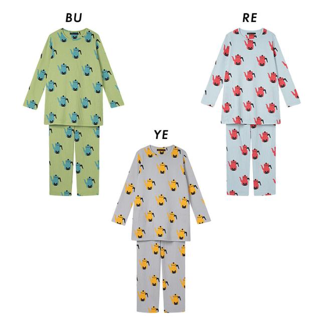 ワコール wacoal マタノアツコ ルームウェア hdw417 部屋着 パジャマ ナイトウェア パジャマ 長袖 秋冬 コットン