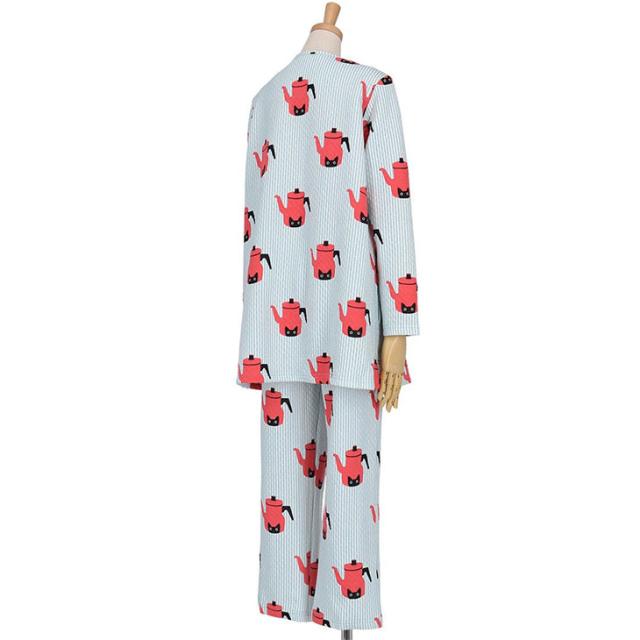 ワコール wacoal マタノアツコ ルームウェア hdw417 部屋着 パジャマ ナイトウェア パジャマ 長袖 秋冬 コットン