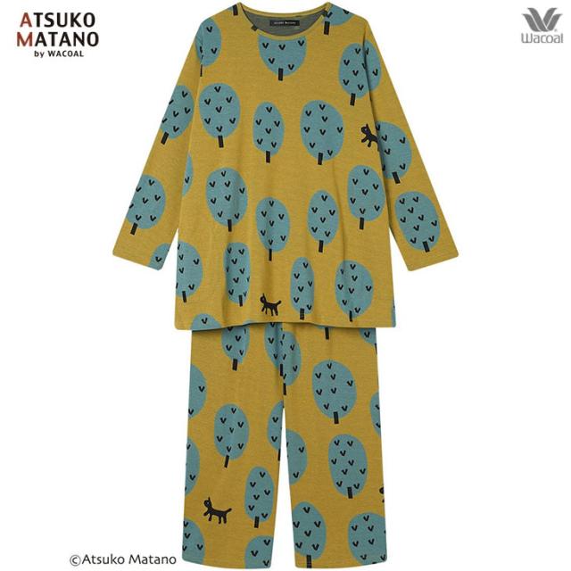 ワコール wacoal マタノアツコ ルームウェア hdw515 部屋着 パジャマ ナイトウェア パジャマ 長袖 秋冬 コットン