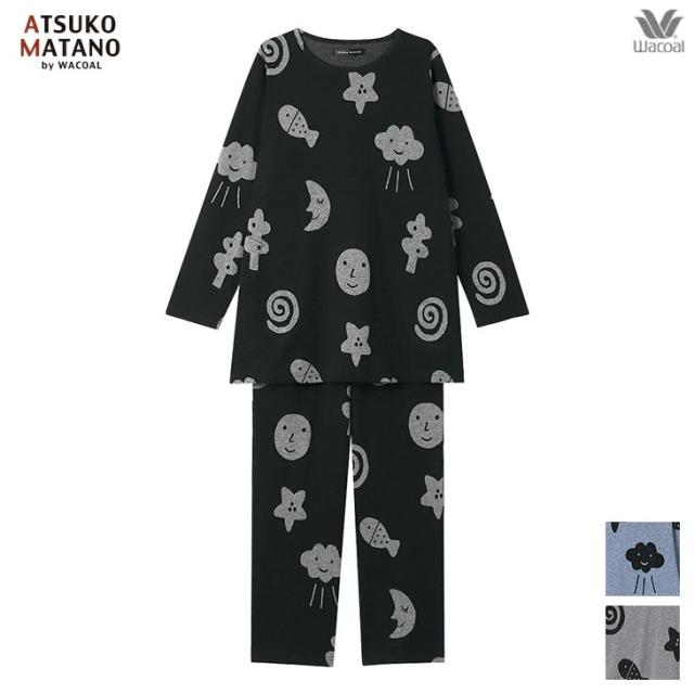 ワコール wacoal マタノアツコ ルームウェア hdx574 部屋着 パジャマ ナイトウェア パジャマ 長袖 秋冬 コットン