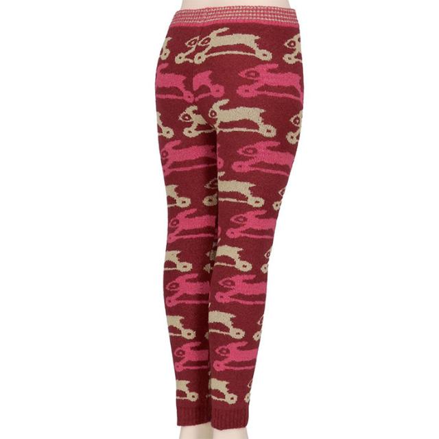 ワコール wacoal マタノアツコ ルームウェア ナイトウェア 毛パン もこもこ モコモコ 部屋着 タイツ温かい 暖かい 極暖 起毛 とびうさぎ hqy014