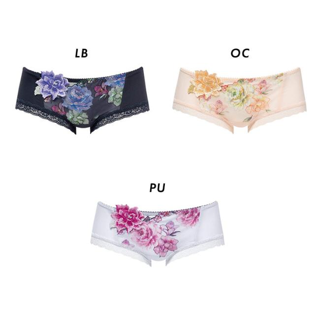 サルート Salute ワコール Wacoal ブラジャー ペアショーツ 21シリーズ ptj521 ボーイレングス ローライズ ヒップハング 花柄 フラワー ショーツ パンツ パンティ カラフル 下着 インナー ランジェリー セクシー ラグジュアリー