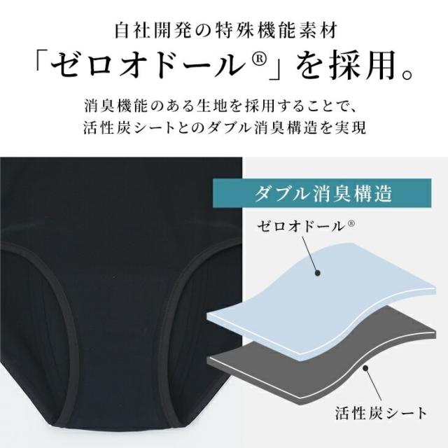 おなら消臭パンツ 消臭パンツ 消臭下着 消臭ショーツ エチケットパンツ レギュラー レディース 女性用 過敏性腸症候群 ガス型型