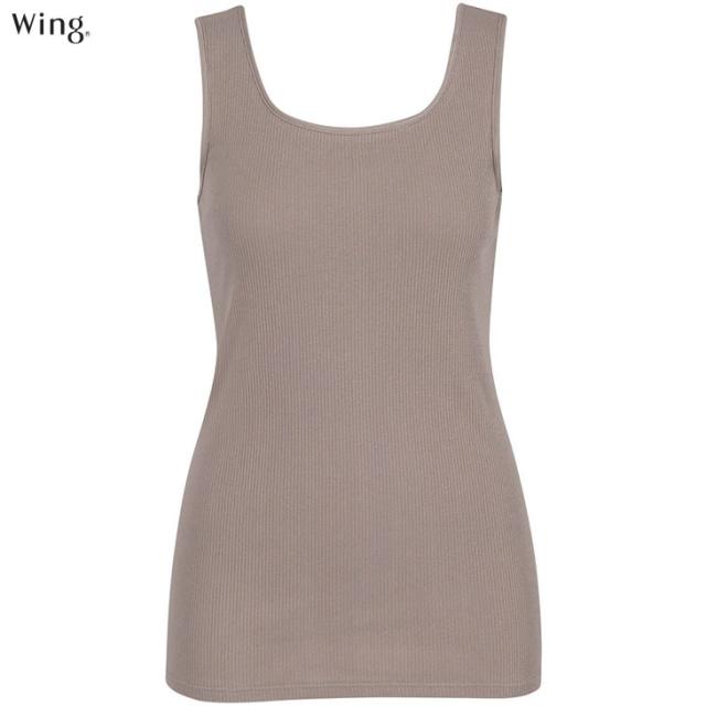 ワコール Wacoal Wing ウイング リブ タンクトップ オーガニックコットン 綿の贅沢オーガニック ブラの凹凸が目立ちにくい 肌着 下着 EL1161