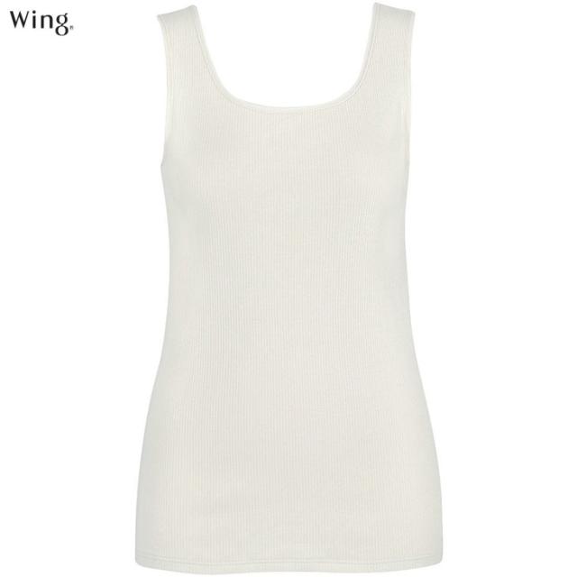 ワコール Wacoal Wing ウイング リブ タンクトップ オーガニックコットン 綿の贅沢オーガニック ブラの凹凸が目立ちにくい 肌着 下着 EL1161