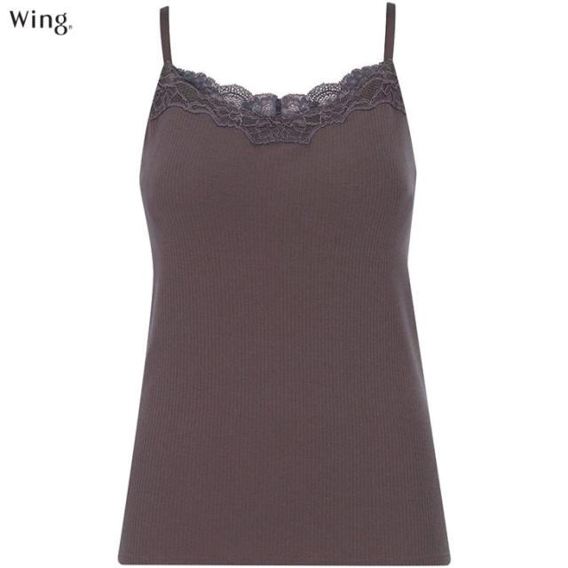  ワコール Wacoal Wing ウイング 綿混 リブ シンクロブラトップ カップ付きインナー et1083 ブラキャミ