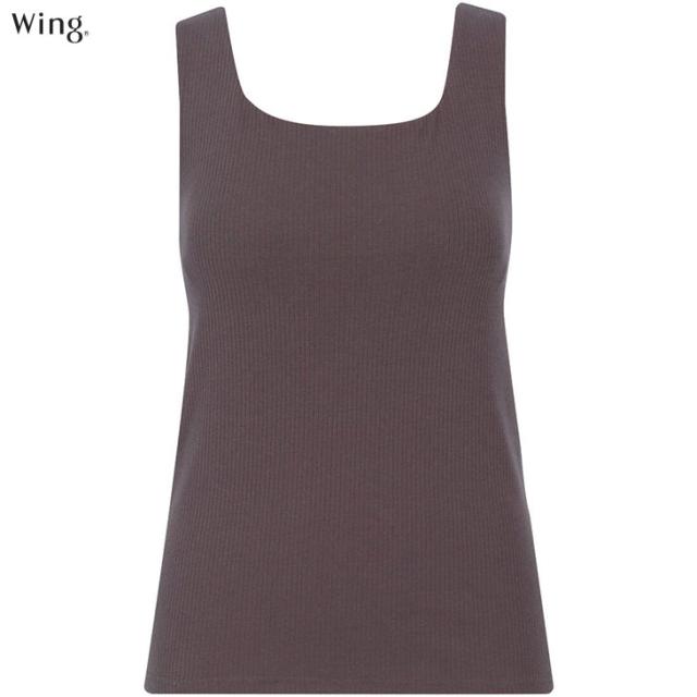 ワコール Wacoal Wing ウイング 綿混 リブ シンクロブラトップ カップ付きインナー et1173 ブラキャミ