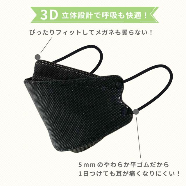 ファッションフィットマスク 5枚 ダークカラーセット DARK COLOR 高機能99%カット | 使い捨て 柳型 立体マスク 4層構造 飛沫 花粉 PM2.5 おしゃれ クール