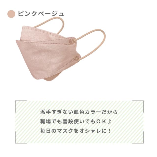 ファッションフィットマスク 5枚 血色カラーセット RUDDY COLOR 高機能99%カット | 使い捨て 柳型 立体マスク 4層構造 飛沫 花粉 PM2.5 おしゃれ 血色 くすみ