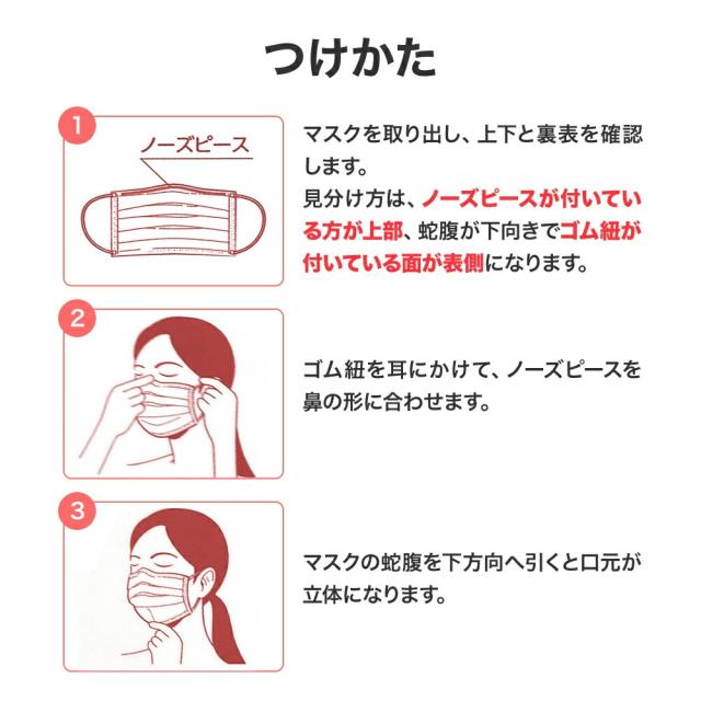 耳にやさしい マスク サージカルマスク 小さめ ピンク 50枚 コーラルピンク JIS 耳が痛くならない 平ゴム