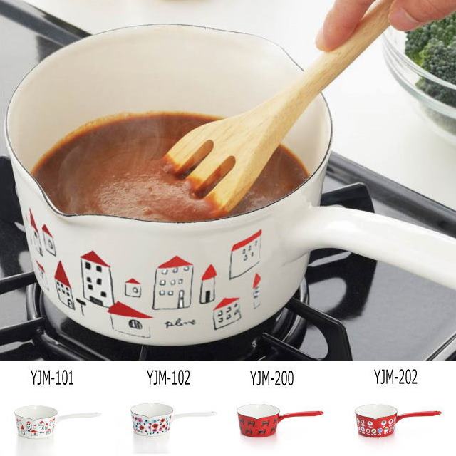 豊琺瑯 ミルクパン ホワイト 15cm Plune. ホーローミルクパン