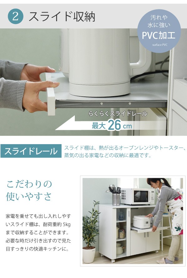 在庫最安値 SIMシリーズ 横揺れ防止 スライドレール PVCの通販はau PAY マーケット - GREEN GREEN|商品ロットナン キッチンカウンター (カウンター 広々天板 スライド収納 ガラス扉内収納 強化ガラス 可動棚 高品質爆買い