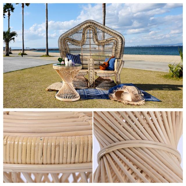 受注生産】Ohana シリーズ ラタン サイドテーブル (サイドテーブル