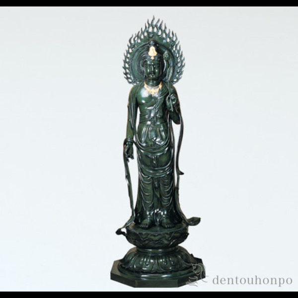 銅製 地蔵菩薩 50号 ( 木札名入れ有料 仏像 お寺 日本 屋外 屋内 高岡銅器 法要 メモリアル 法事 祈念 弔事 寄進 奉納 開店 事務所移転 開業 プレゼント ) 送料無料」 銅製 地蔵菩薩 50号 ( 木札名入れ有料 仏像 お寺 日本 屋外