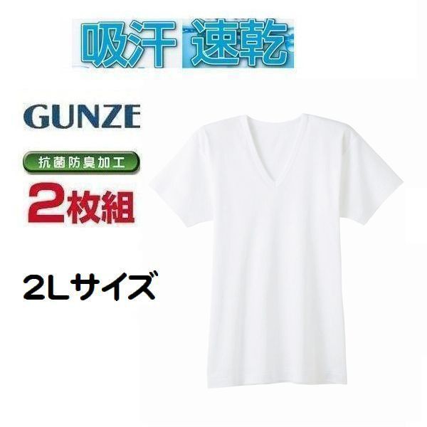 ２枚組 2L グンゼ 紳士 肌着 半ズボン下 ロンパン 吸汗速乾 紳士