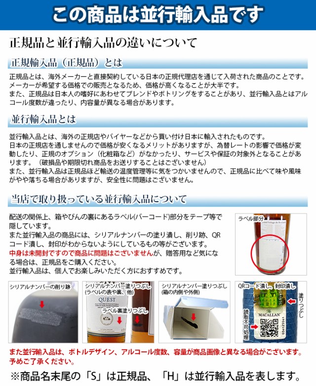 正規品と並行輸入品の違いについて