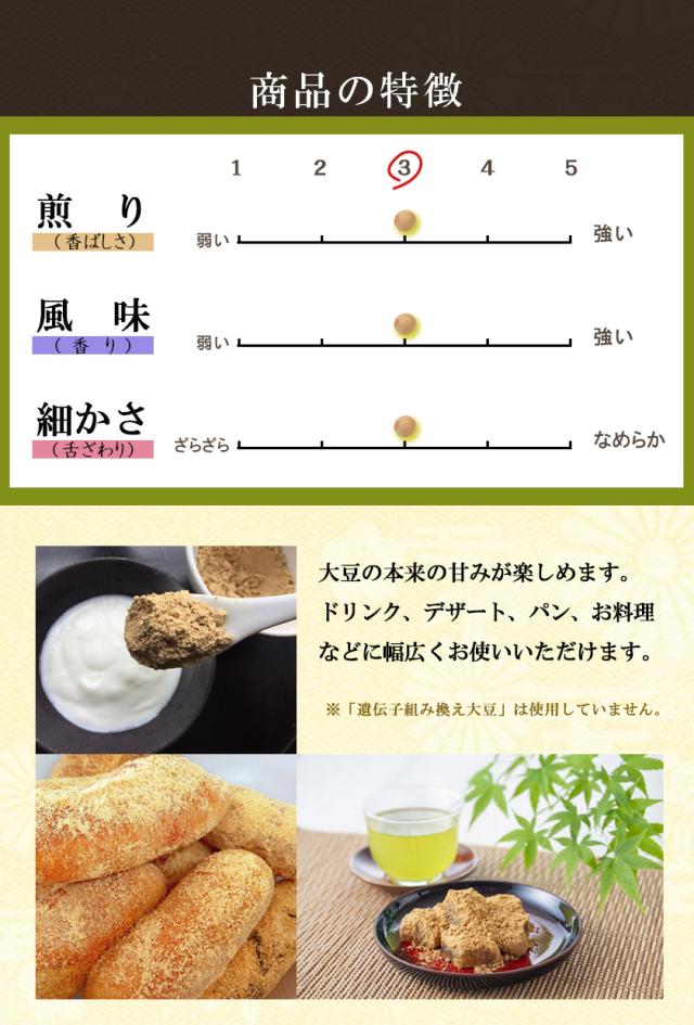 北海道産丸大豆使用きなこ