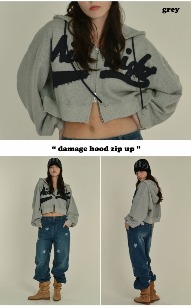 ミッドナイトムーブ 正規販売店 パーカー MIDNIGHT MOVE damage hood