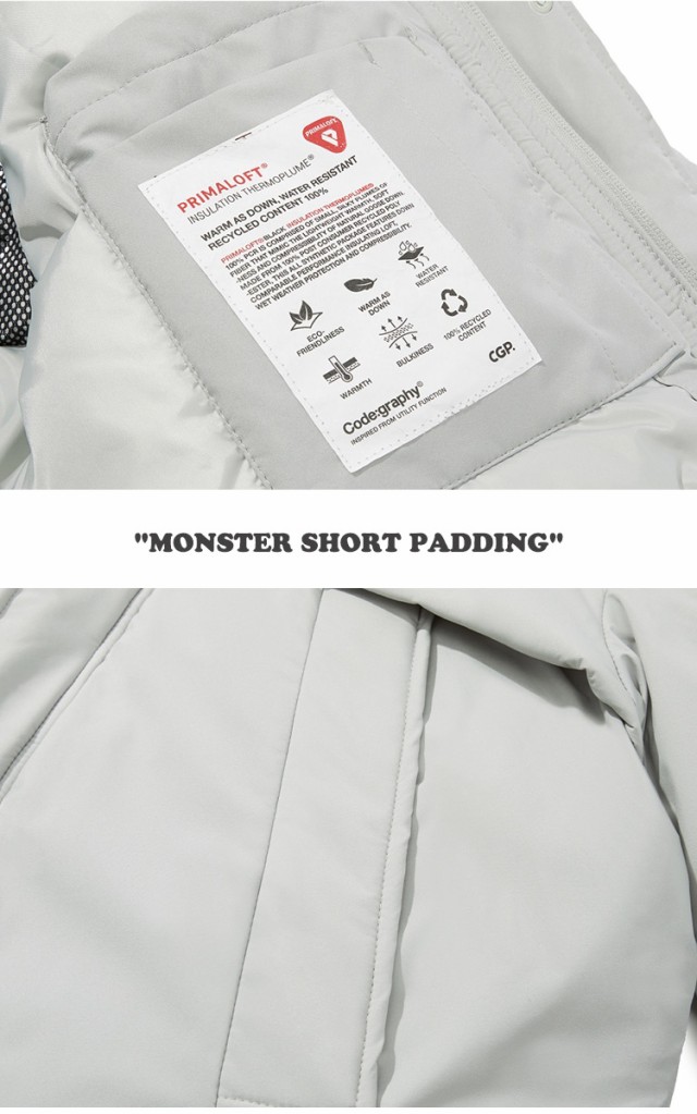 コードグラフィー ダウンジャケット CODEGRAPHY MONSTER SHORT PADDING