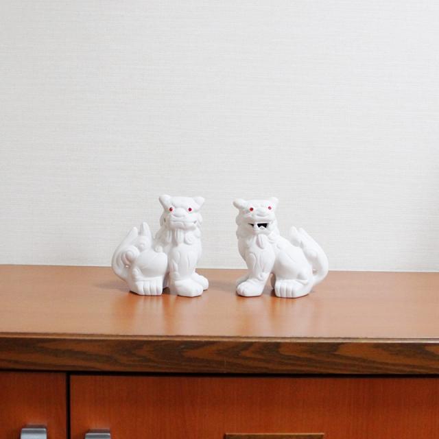 魔除け 白シーサー
