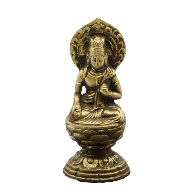 古美金色メッキの千手観音様の置物