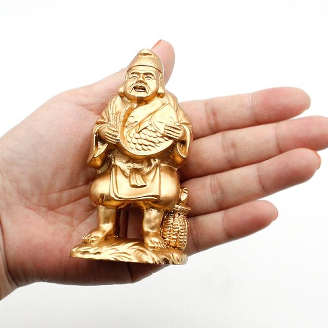 寿山石製の金色七福神